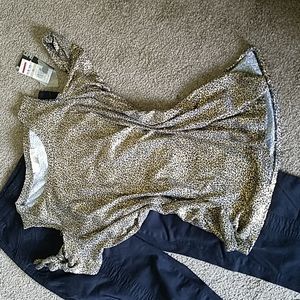 cargo capri w/ animal print top